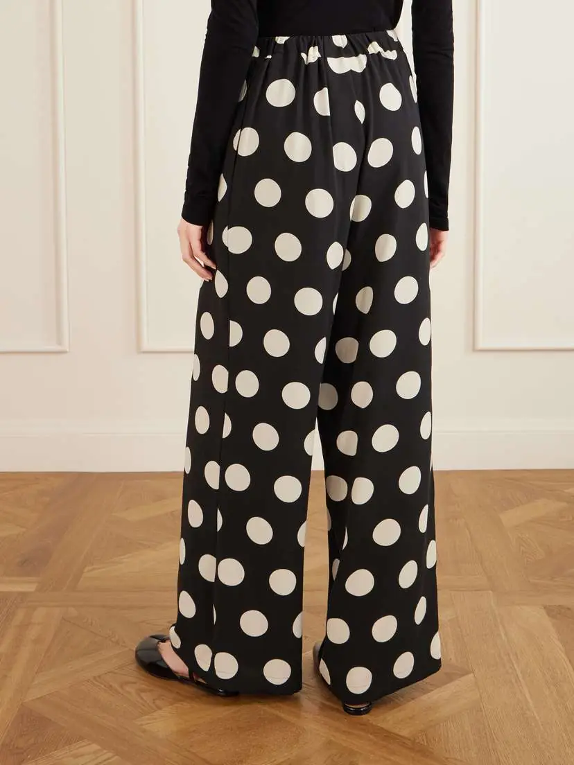Junya Watanabe Polka-dot Georgette Wide-leg Pants | Thumbnail 4 Junya Watanabe Polka-dot Georgette Wide-leg Pants | Thumbnail 4