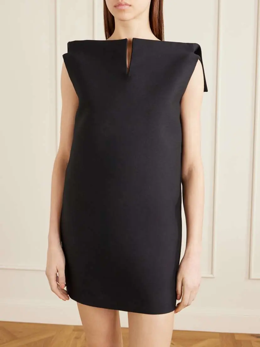 Balenciaga Vareuse Draped Scuba Mini Dress | Thumbnail 3 Balenciaga Vareuse Draped Scuba Mini Dress | Thumbnail 3