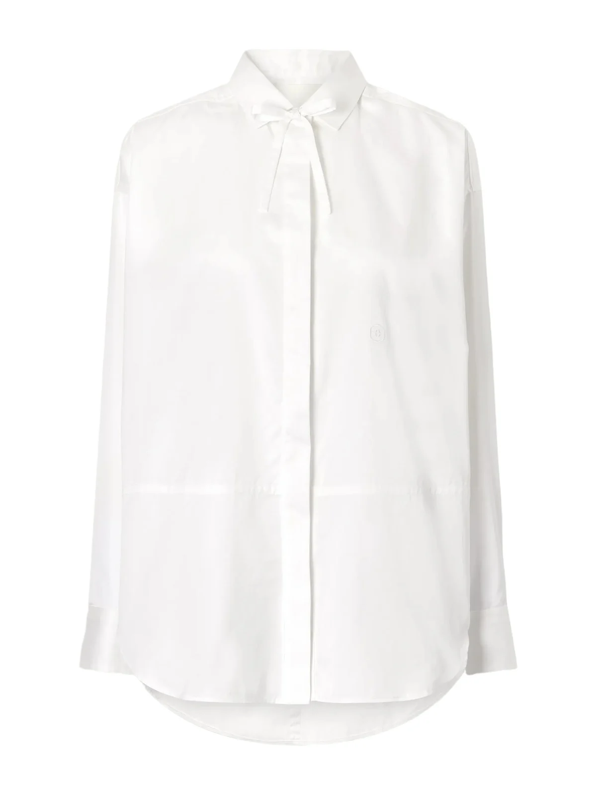 RÙADH Dune Tie-detailed Cotton-sateen Shirt