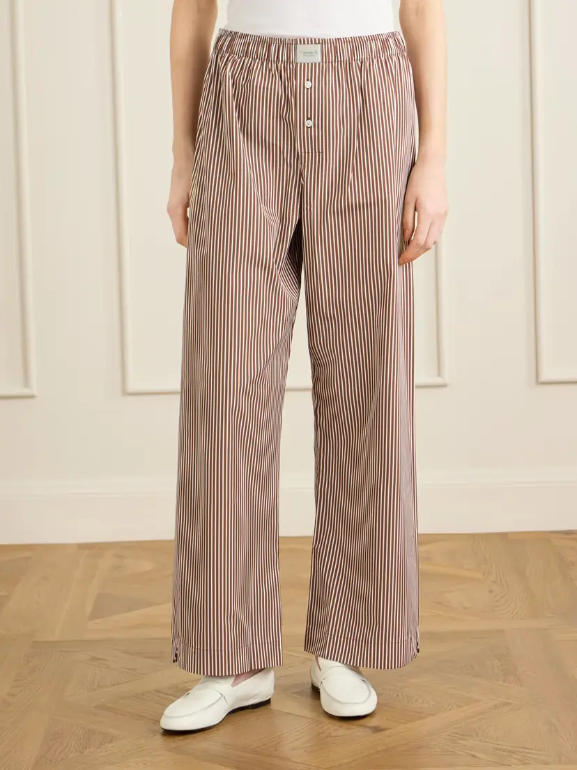 Comme Si La Boxer Alta Striped Cotton-poplin Wide-leg Pants | Thumbnail 2 Comme Si La Boxer Alta Striped Cotton-poplin Wide-leg Pants | Thumbnail 2