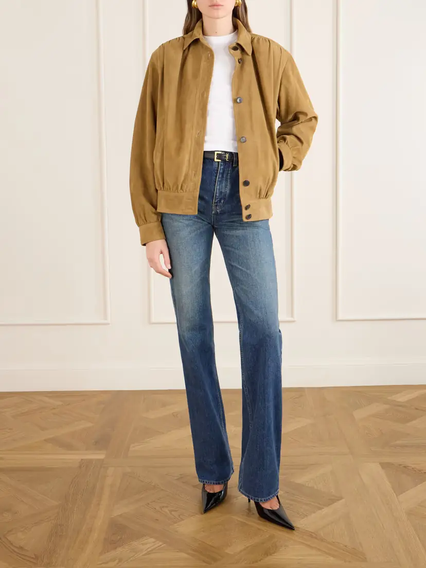 Saint Laurent Suede Blouson Jacket | Thumbnail 2 Saint Laurent Suede Blouson Jacket | Thumbnail 2