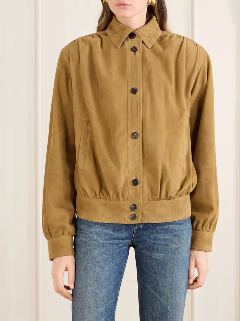 Saint Laurent Suede Blouson Jacket | Thumbnail 3 Saint Laurent Suede Blouson Jacket | Thumbnail 3
