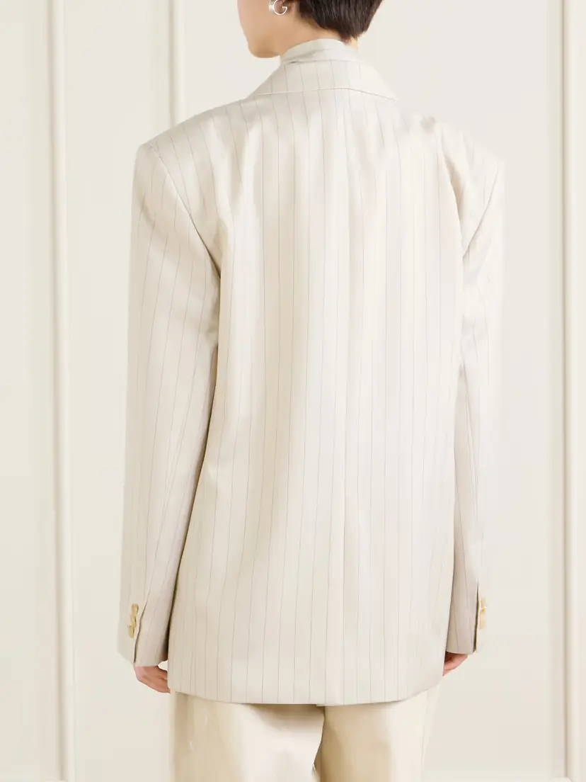 Acne Studios Single-breasted Pinstriped Wool Blazer | Thumbnail 4 Acne Studios Single-breasted Pinstriped Wool Blazer | Thumbnail 4