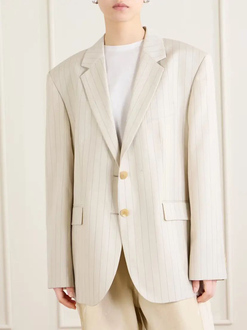 Acne Studios Single-breasted Pinstriped Wool Blazer | Thumbnail 6 Acne Studios Single-breasted Pinstriped Wool Blazer | Thumbnail 6