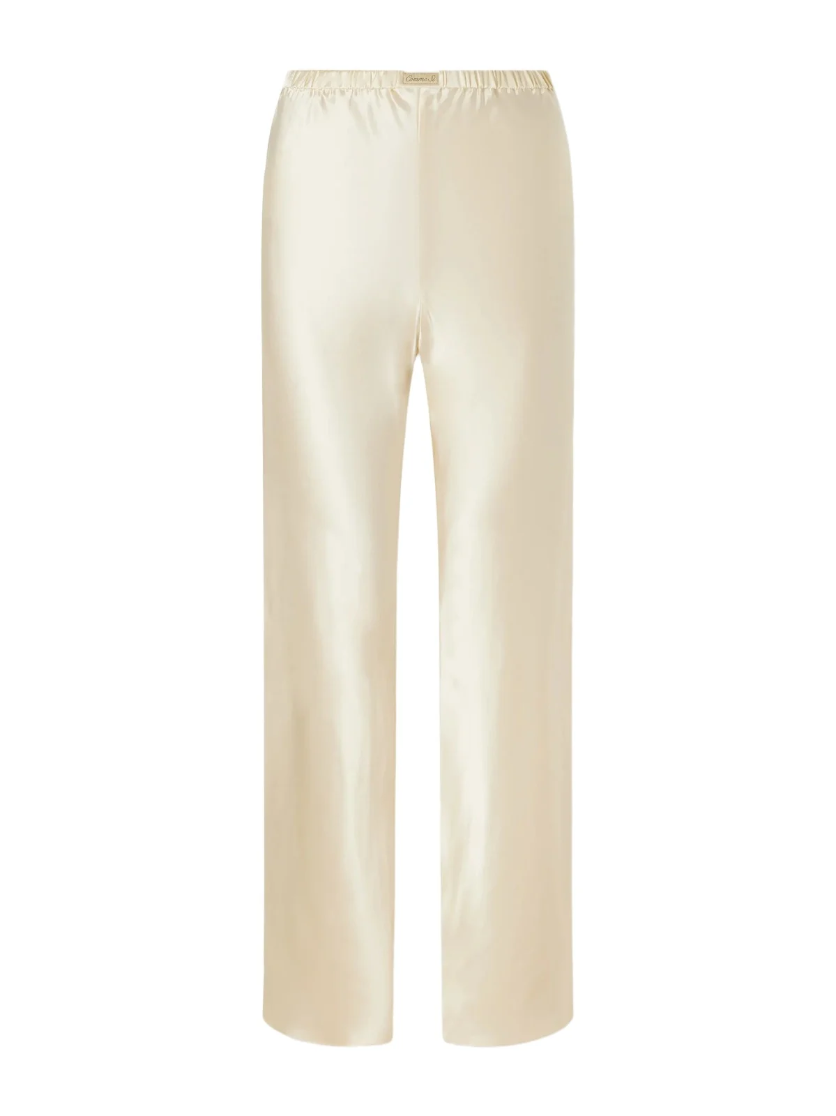 Silk-bias Straight-leg Pants