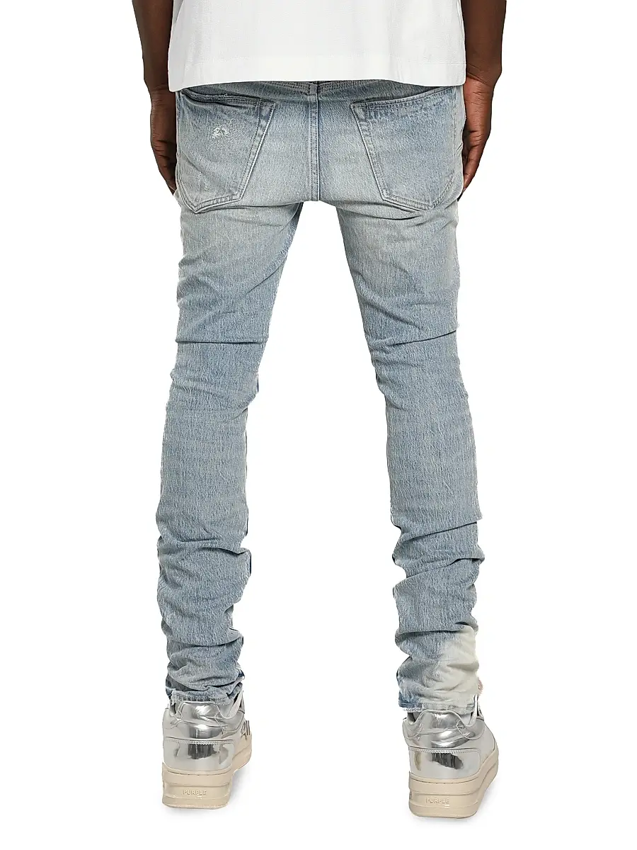 Purple Brand Men's Garda Repairs Distressed Skinny Jeans | Thumbnail 2 Purple Brand Men's Garda Repairs Distressed Skinny Jeans | Thumbnail 2