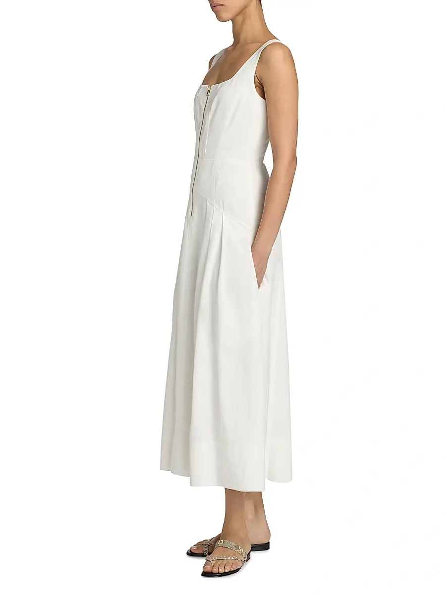 Ramy Brook Women's Moira Front-Zip A-Line Midi-Dress | Thumbnail 4 Ramy Brook Women's Moira Front-Zip A-Line Midi-Dress | Thumbnail 4