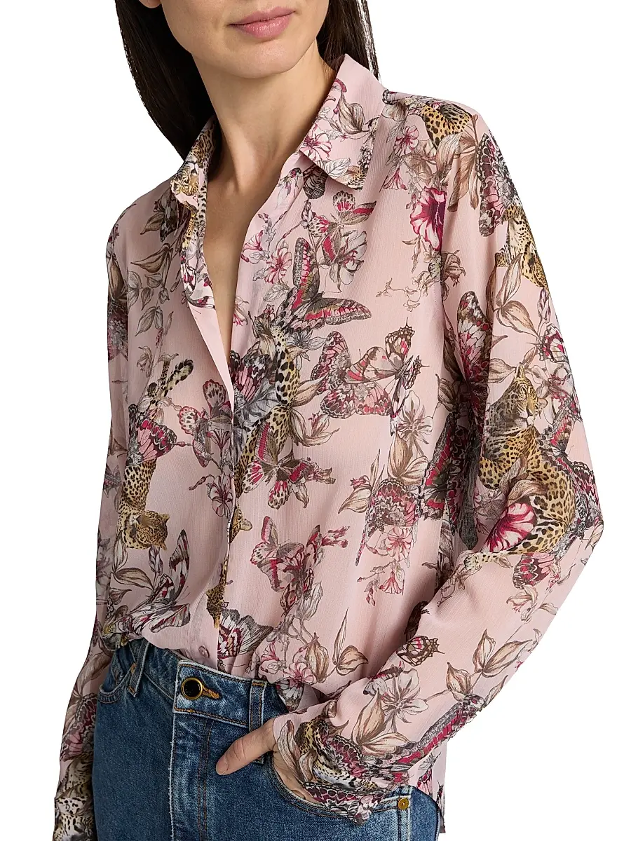 L'Agence Women's Laurent Floral Blouse | Thumbnail 6 L'Agence Women's Laurent Floral Blouse | Thumbnail 6