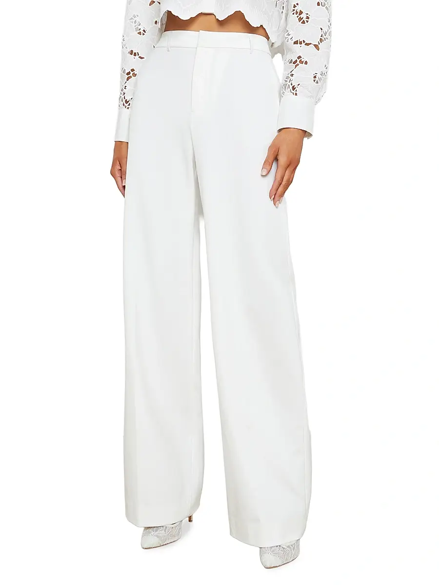 L'Agence Women's Livvy Stretch Straight-Leg Trousers | Thumbnail 3 L'Agence Women's Livvy Stretch Straight-Leg Trousers | Thumbnail 3