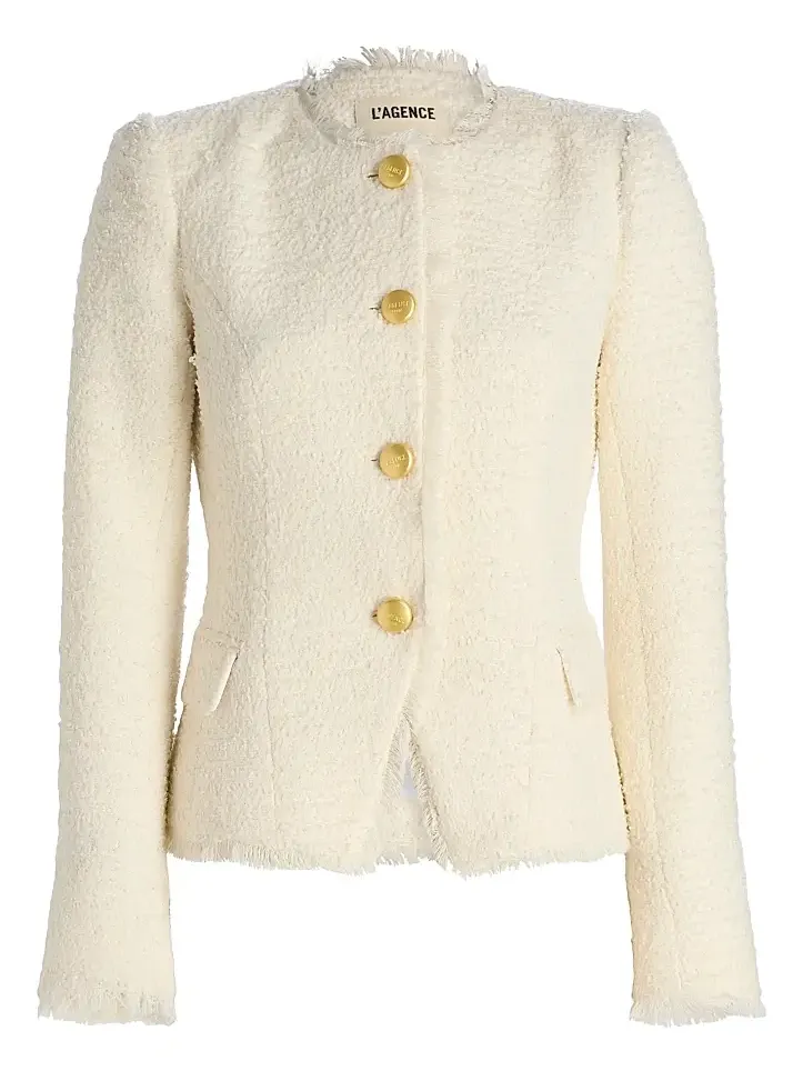 L'Agence Women's Nerina Tailored Bouclé Blazer