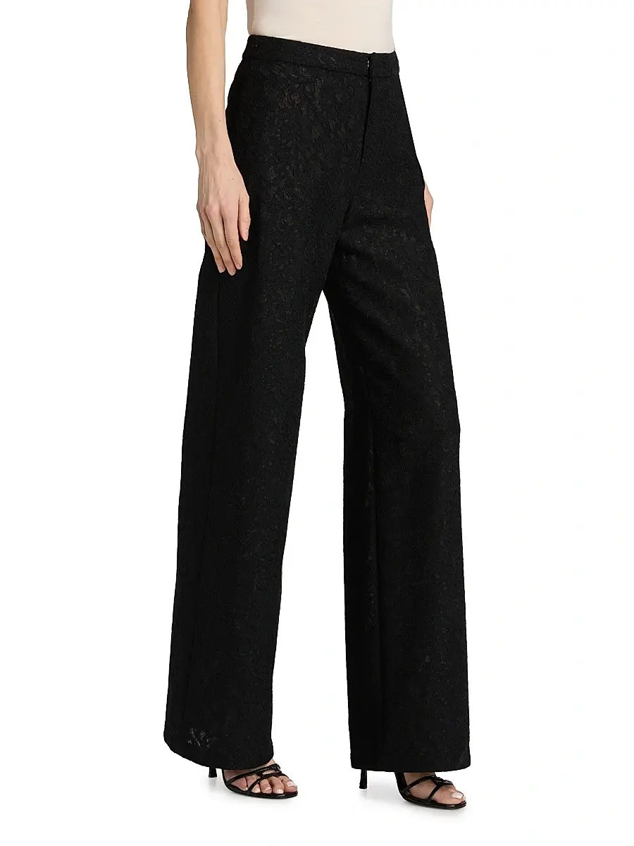 L'Agence Women's Livvy Bonded Lace Trousers | Thumbnail 4 L'Agence Women's Livvy Bonded Lace Trousers | Thumbnail 4