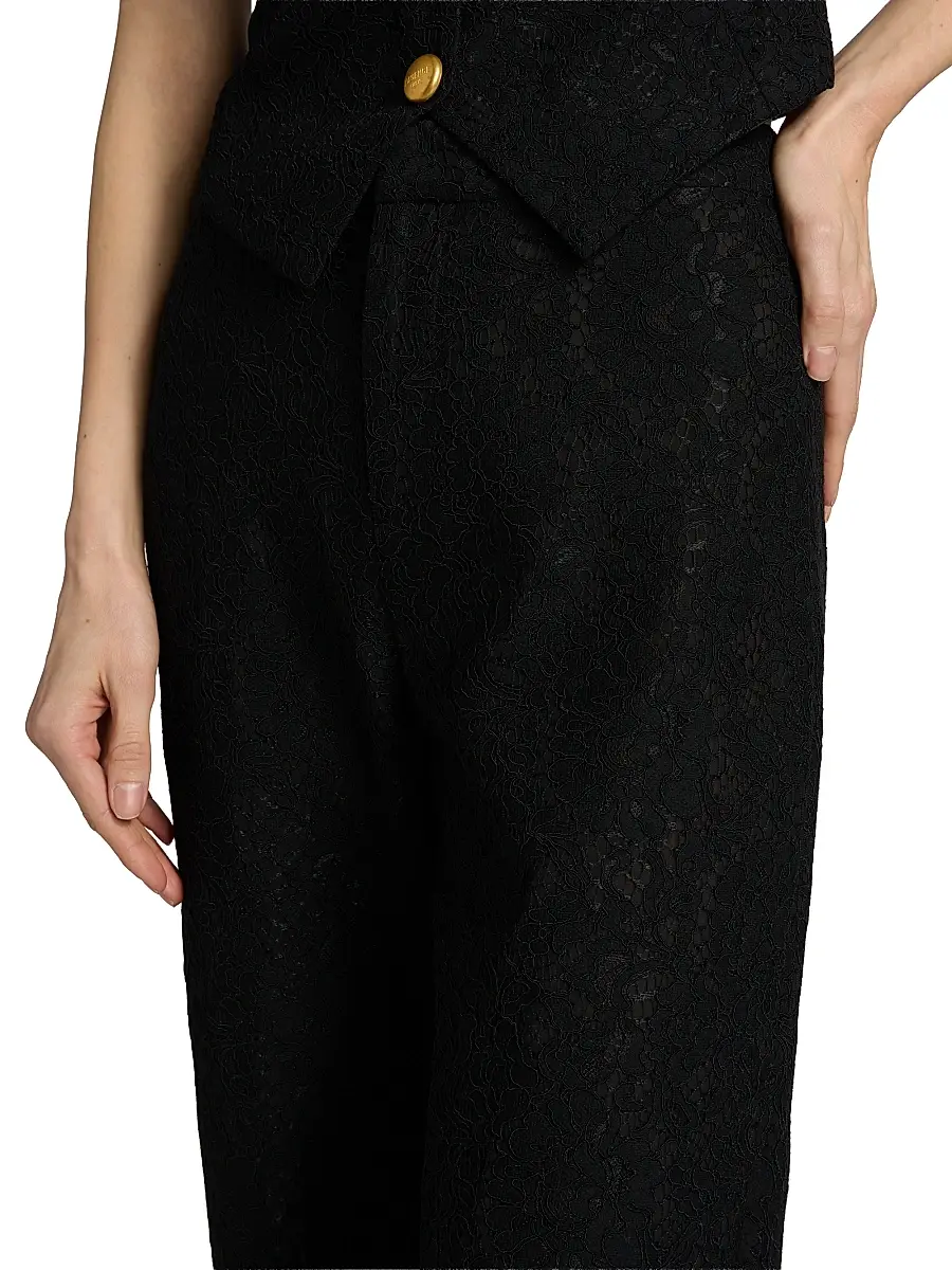 L'Agence Women's Livvy Bonded Lace Trousers | Thumbnail 6 L'Agence Women's Livvy Bonded Lace Trousers | Thumbnail 6