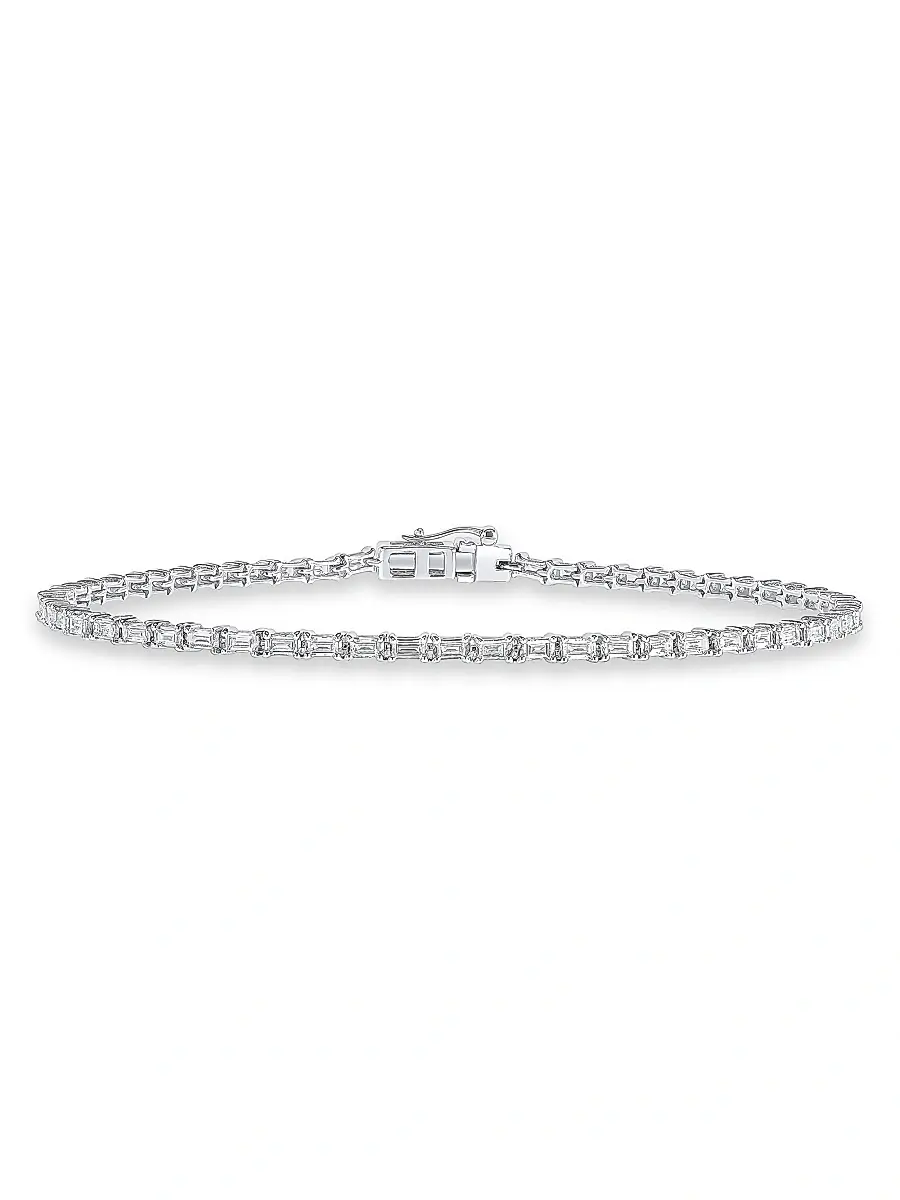Women's 14K White Gold & 1.30 TCW Diamond Tennis Bracelet - White Gold