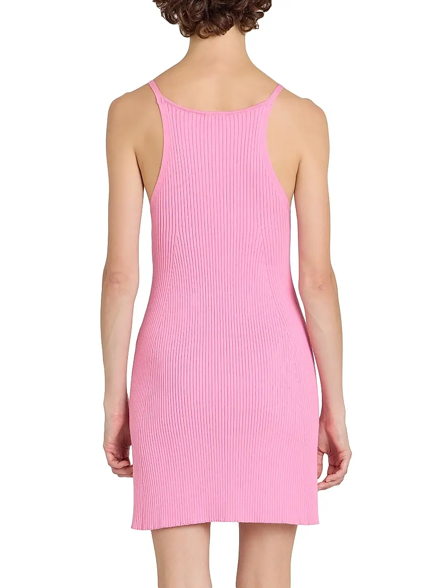Courrèges Women's Logo-Embroidered Rib-Knit Minidress | Thumbnail 5 Courrèges Women's Logo-Embroidered Rib-Knit Minidress | Thumbnail 5
