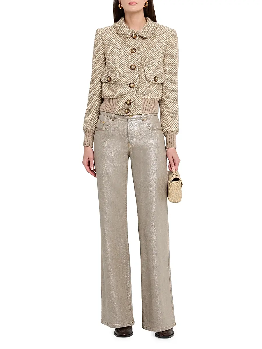 MAISON COMMON Women's Coated Wide-Leg Jeans | Thumbnail 2