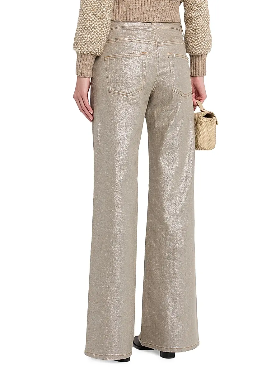 MAISON COMMON Women's Coated Wide-Leg Jeans | Thumbnail 4