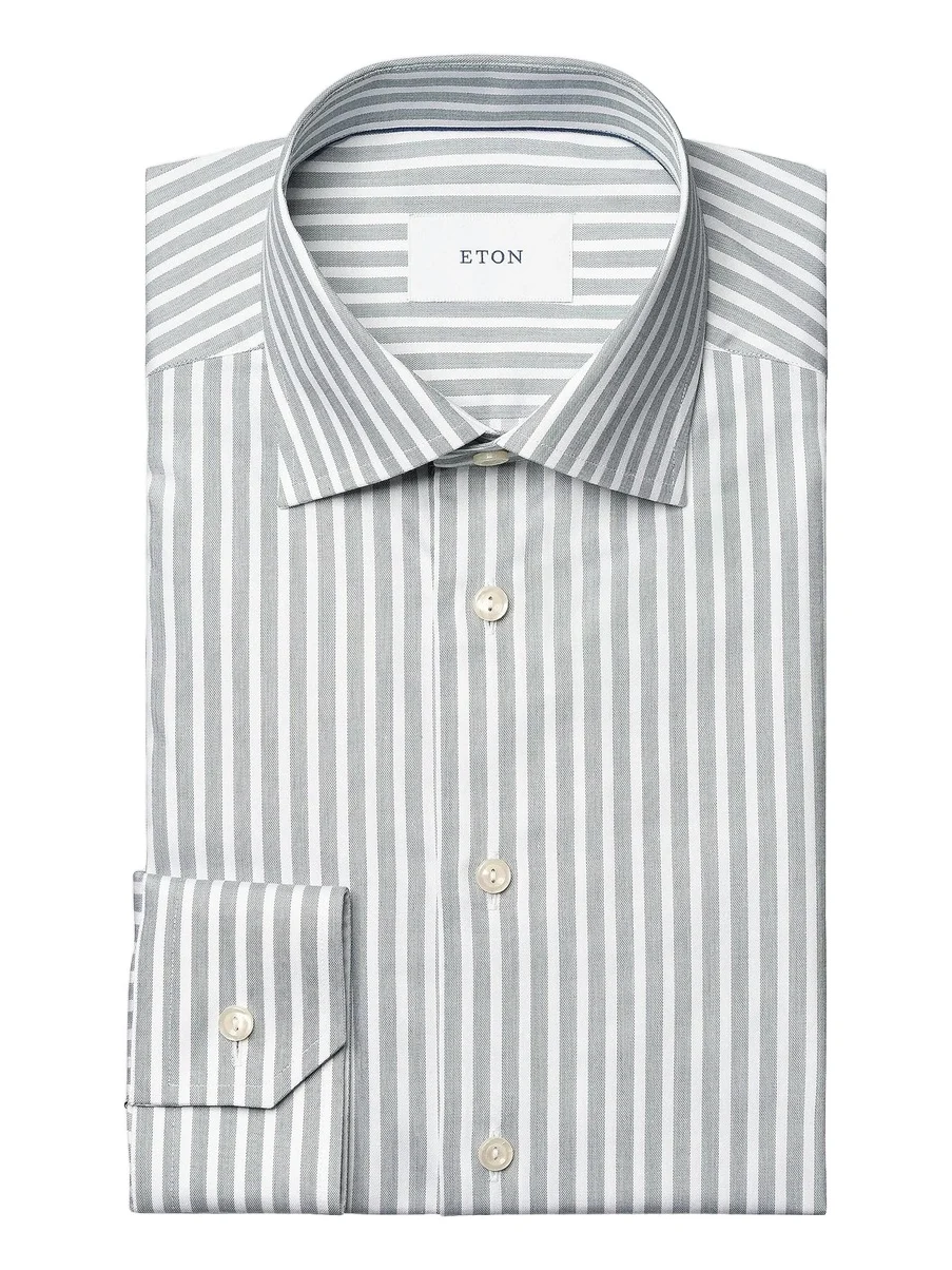 Men's Slim-Fit Striped Twill Shirt Men's Slim-Fit Striped Twill Shirt