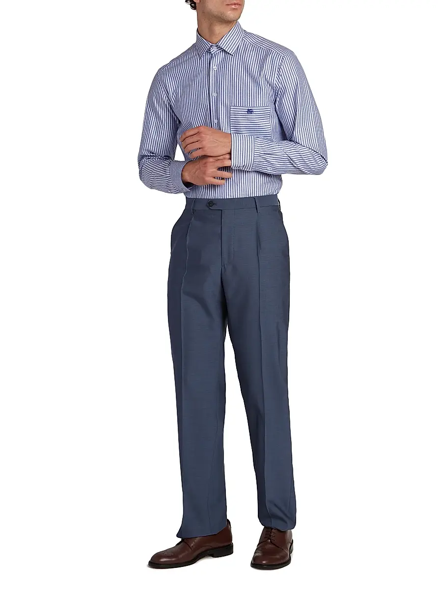 Etro Men's Striped Jacquard Shirt | Thumbnail 2 Etro Men's Striped Jacquard Shirt | Thumbnail 2