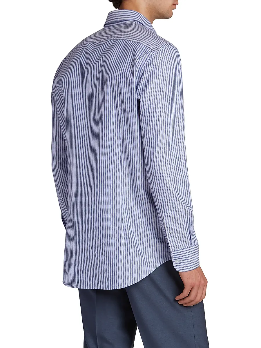 Etro Men's Striped Jacquard Shirt | Thumbnail 5 Etro Men's Striped Jacquard Shirt | Thumbnail 5