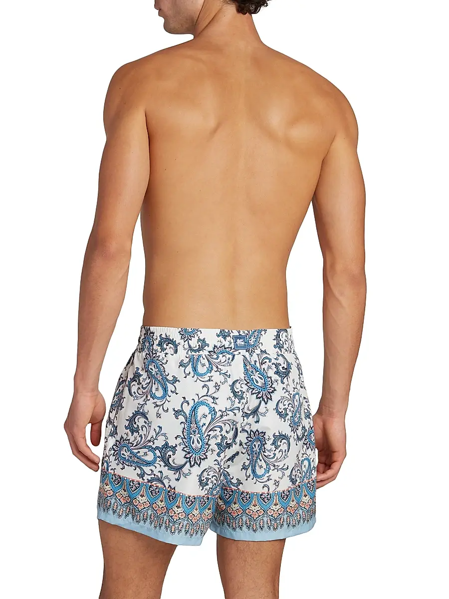 Etro Men's Paisley Print Swim Trunks | Thumbnail 5