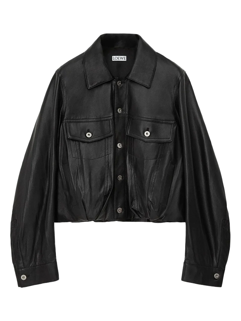 Women's Leather Bomber Jacket