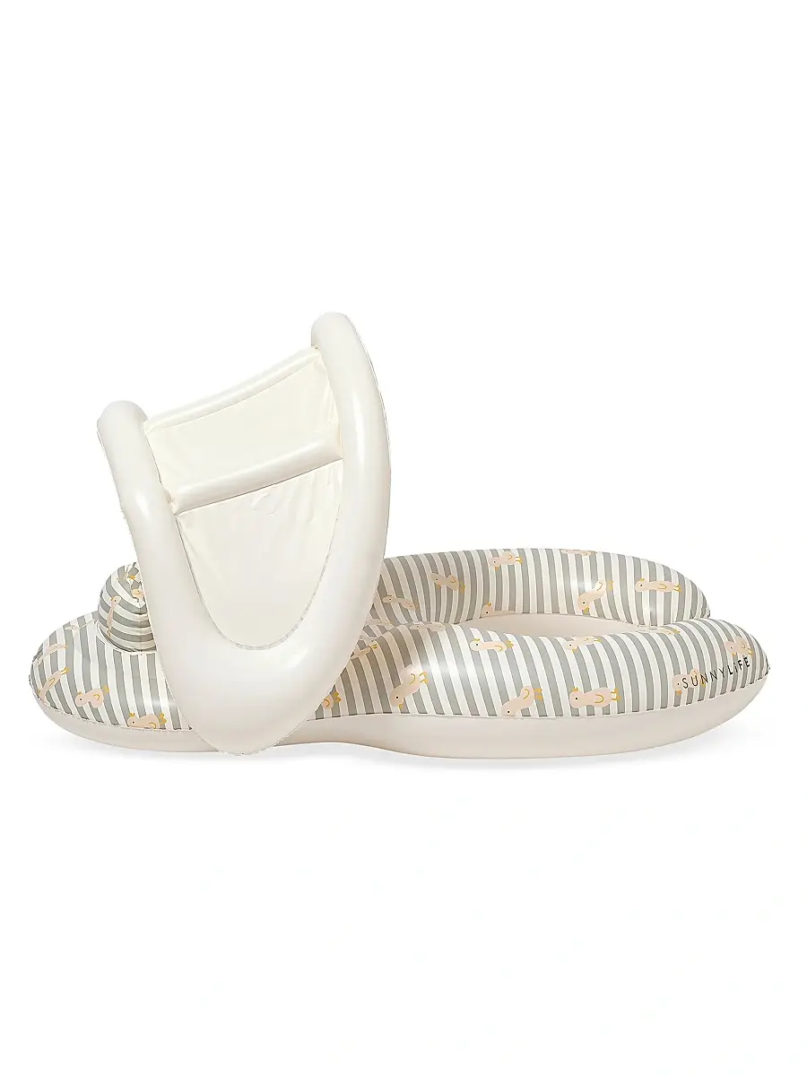 Sunnylife Float Together Duck Sage Striped Baby Seat | Thumbnail 2 Sunnylife Float Together Duck Sage Striped Baby Seat | Thumbnail 2