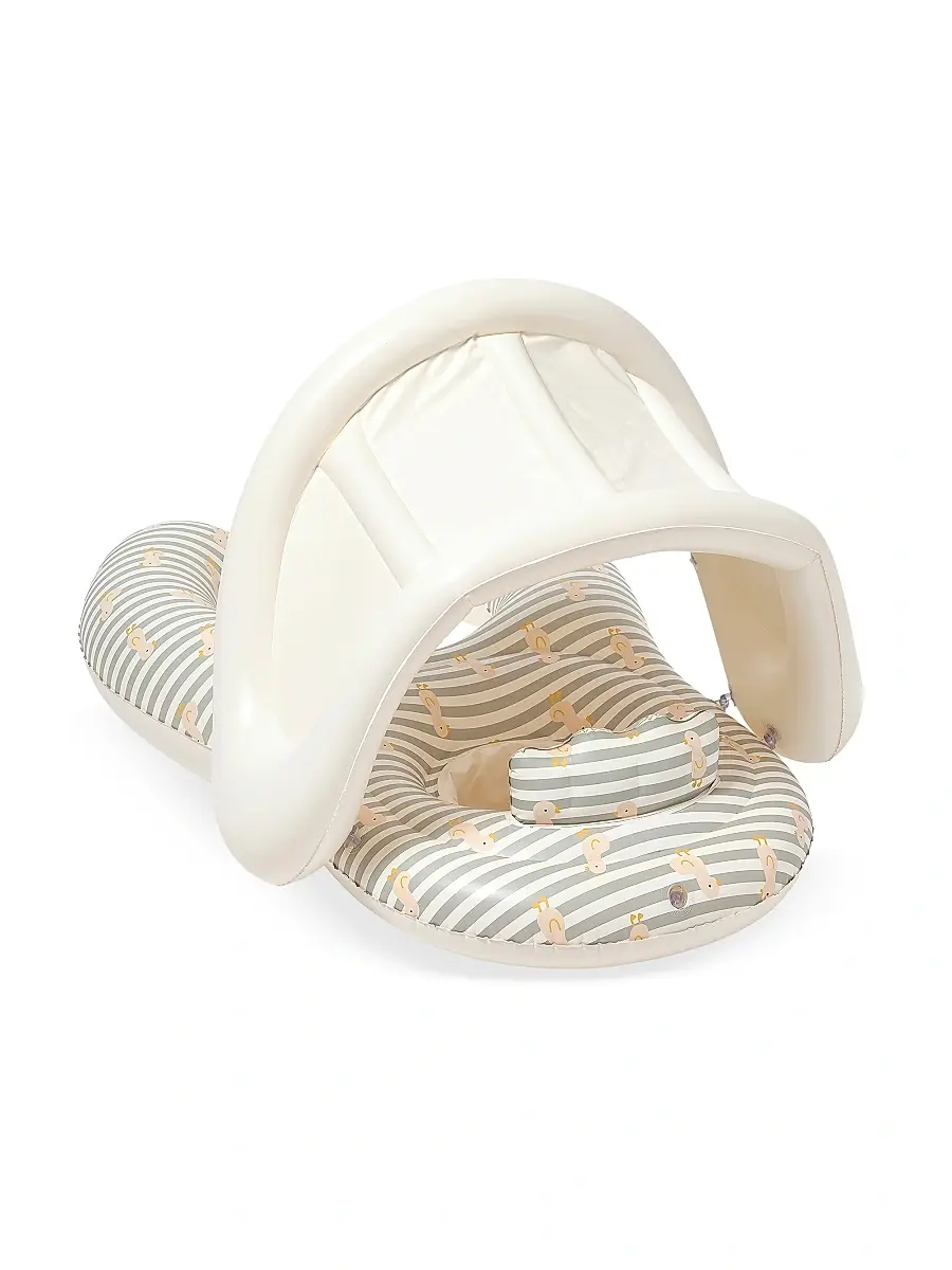 Sunnylife Float Together Duck Sage Striped Baby Seat | Thumbnail 3 Sunnylife Float Together Duck Sage Striped Baby Seat | Thumbnail 3