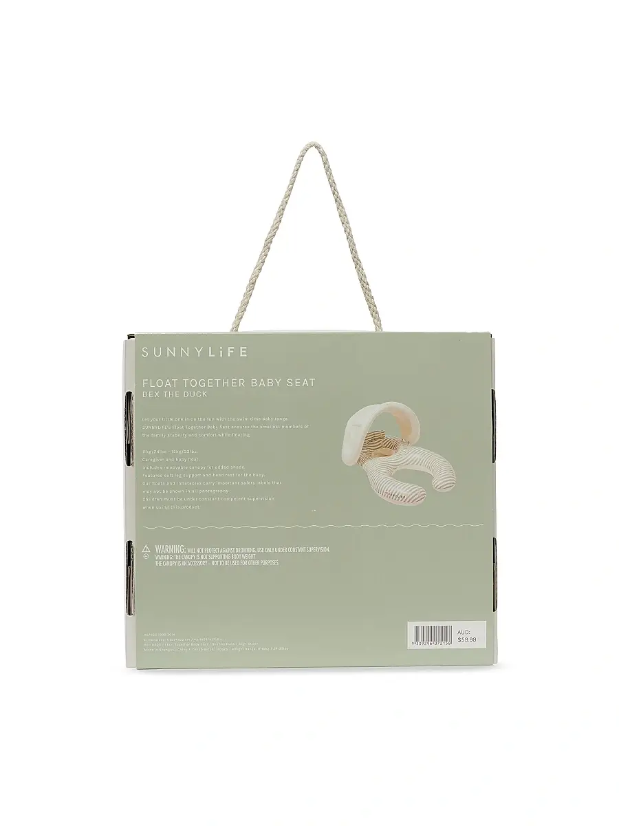 Sunnylife Float Together Duck Sage Striped Baby Seat | Thumbnail 5 Sunnylife Float Together Duck Sage Striped Baby Seat | Thumbnail 5