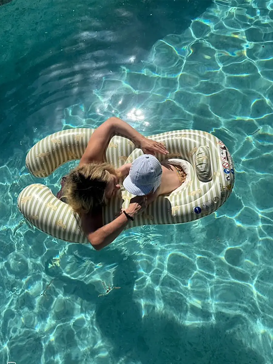 Sunnylife Float Together Duck Sage Striped Baby Seat | Thumbnail 7 Sunnylife Float Together Duck Sage Striped Baby Seat | Thumbnail 7