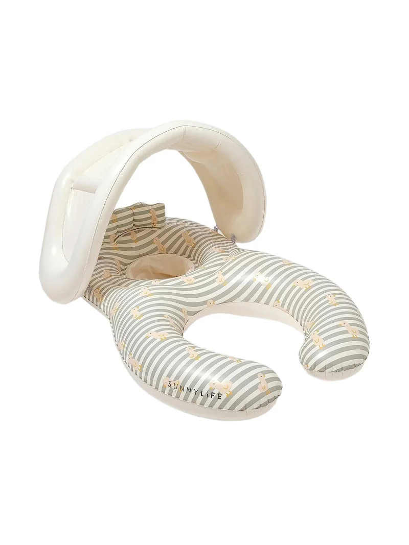 Sunnylife Float Together Duck Sage Striped Baby Seat