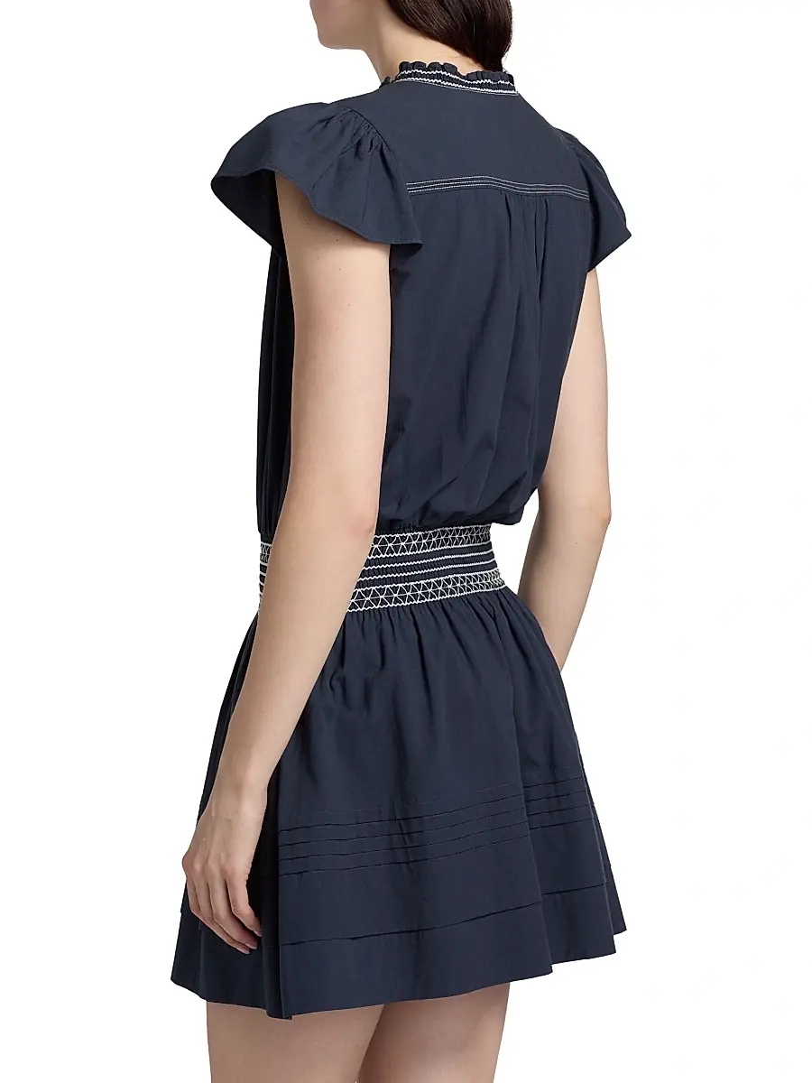 Ramy Brook Women's Tahlia Embroidered Smocked Minidress | Thumbnail 5 Ramy Brook Women's Tahlia Embroidered Smocked Minidress | Thumbnail 5