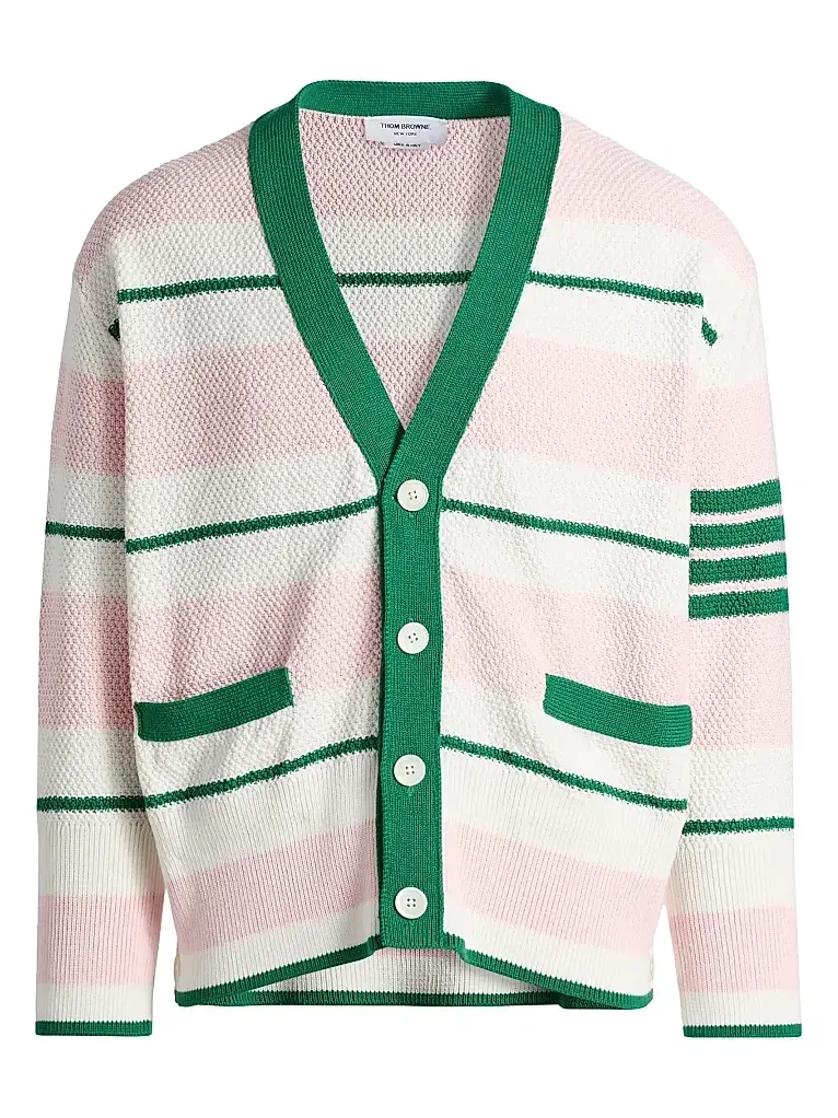 Men's Striped Cotton Cardigan Men's Striped Cotton Cardigan