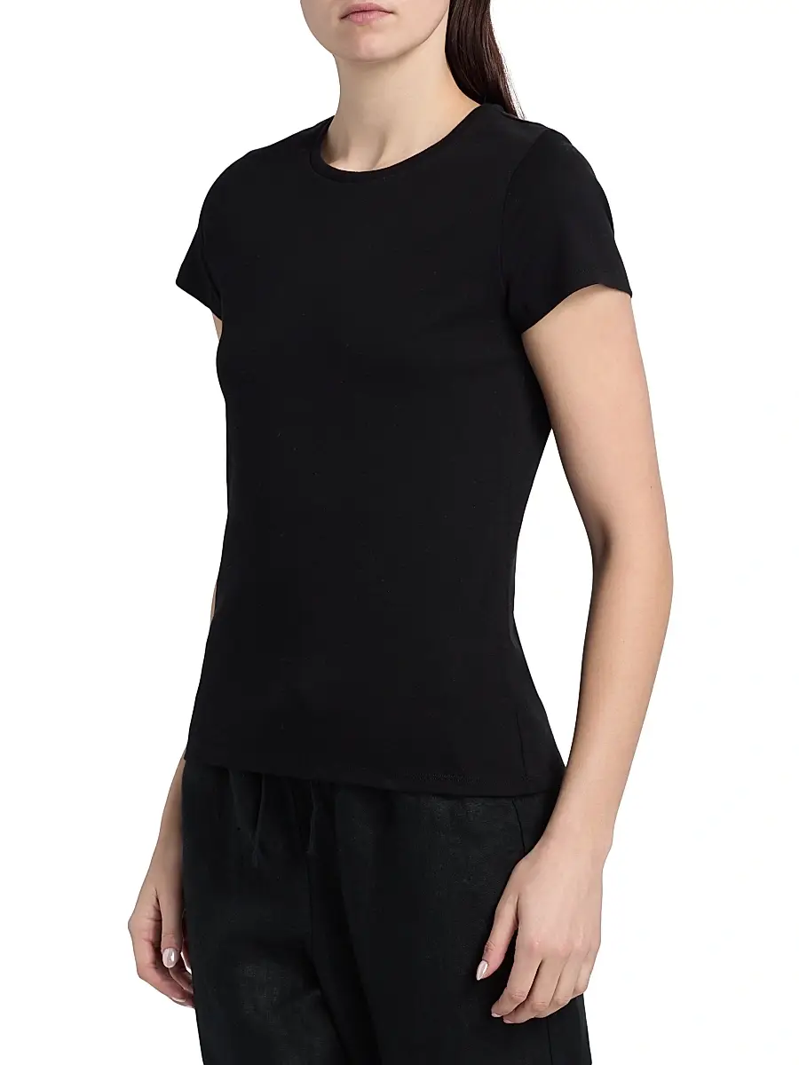 MAJESTIC FILATURES Women's Interlock Cotton T-Shirt | Thumbnail 4