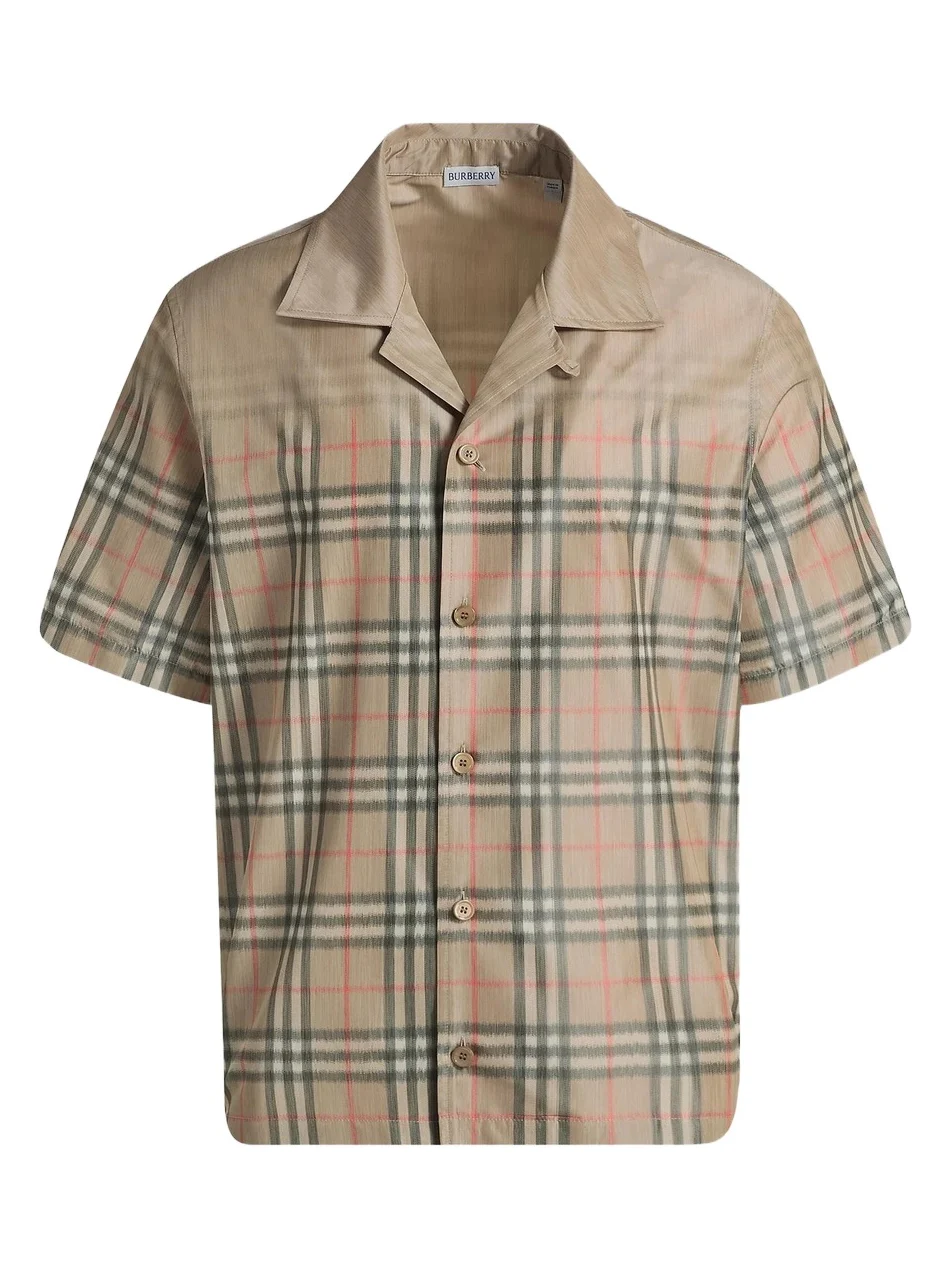 Men's Hugh Faded Check Camp Shirt