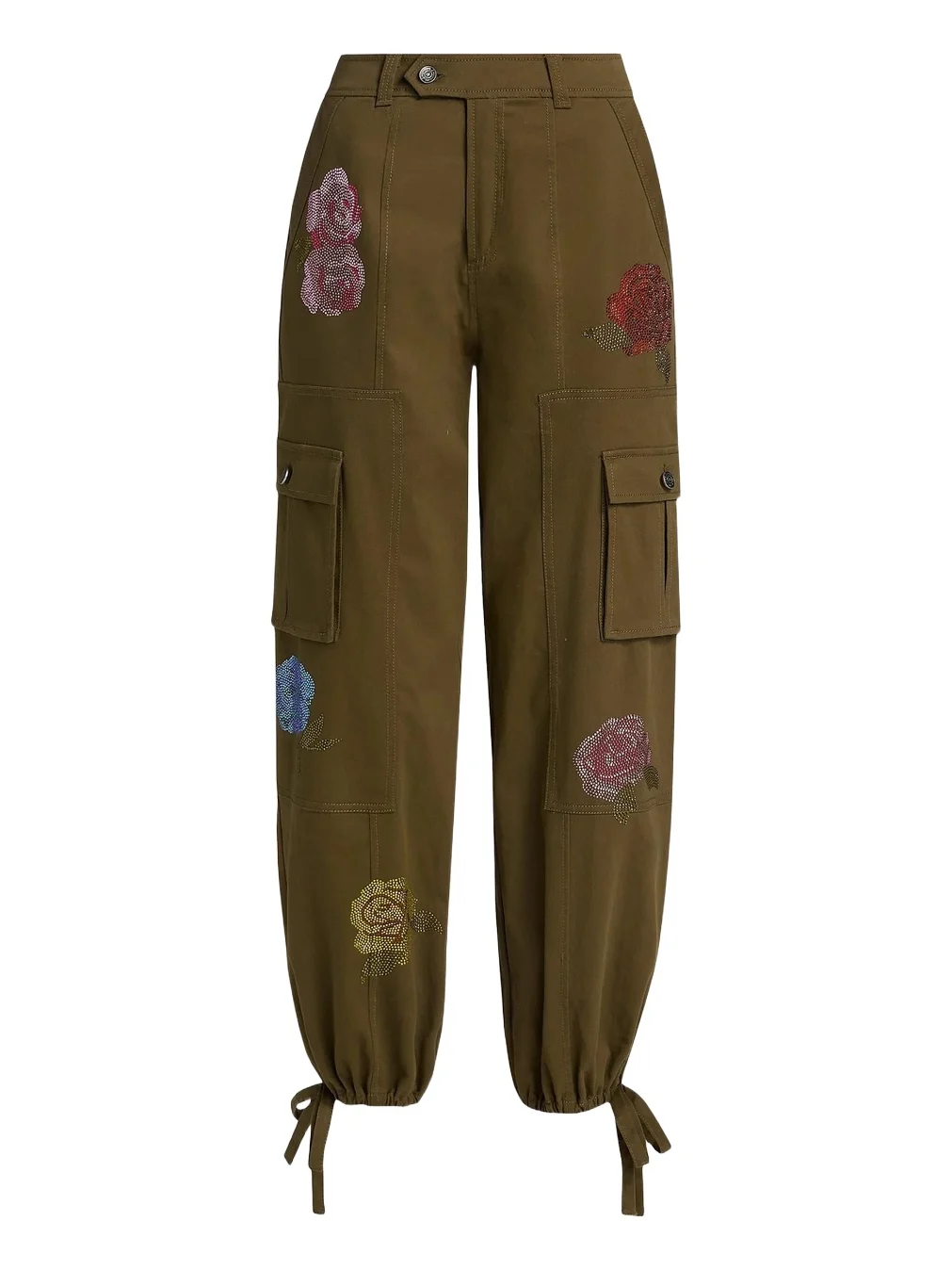 Women's Zola Crystal Roses Cargo Pants Women's Zola Crystal Roses Cargo Pants