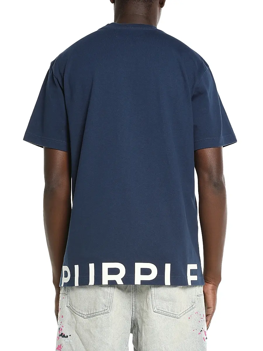 Purple Brand Men's Logo Cotton Jersey T-Shirt | Thumbnail 2 Purple Brand Men's Logo Cotton Jersey T-Shirt | Thumbnail 2