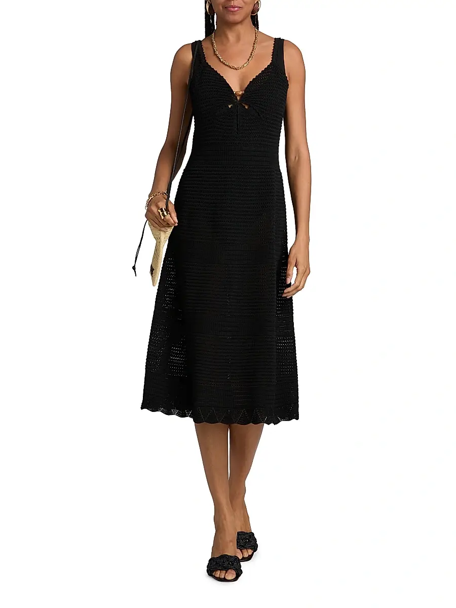 Milly Women's Knit Cover-Up Midi-Dress | Thumbnail 2 Milly Women's Knit Cover-Up Midi-Dress | Thumbnail 2