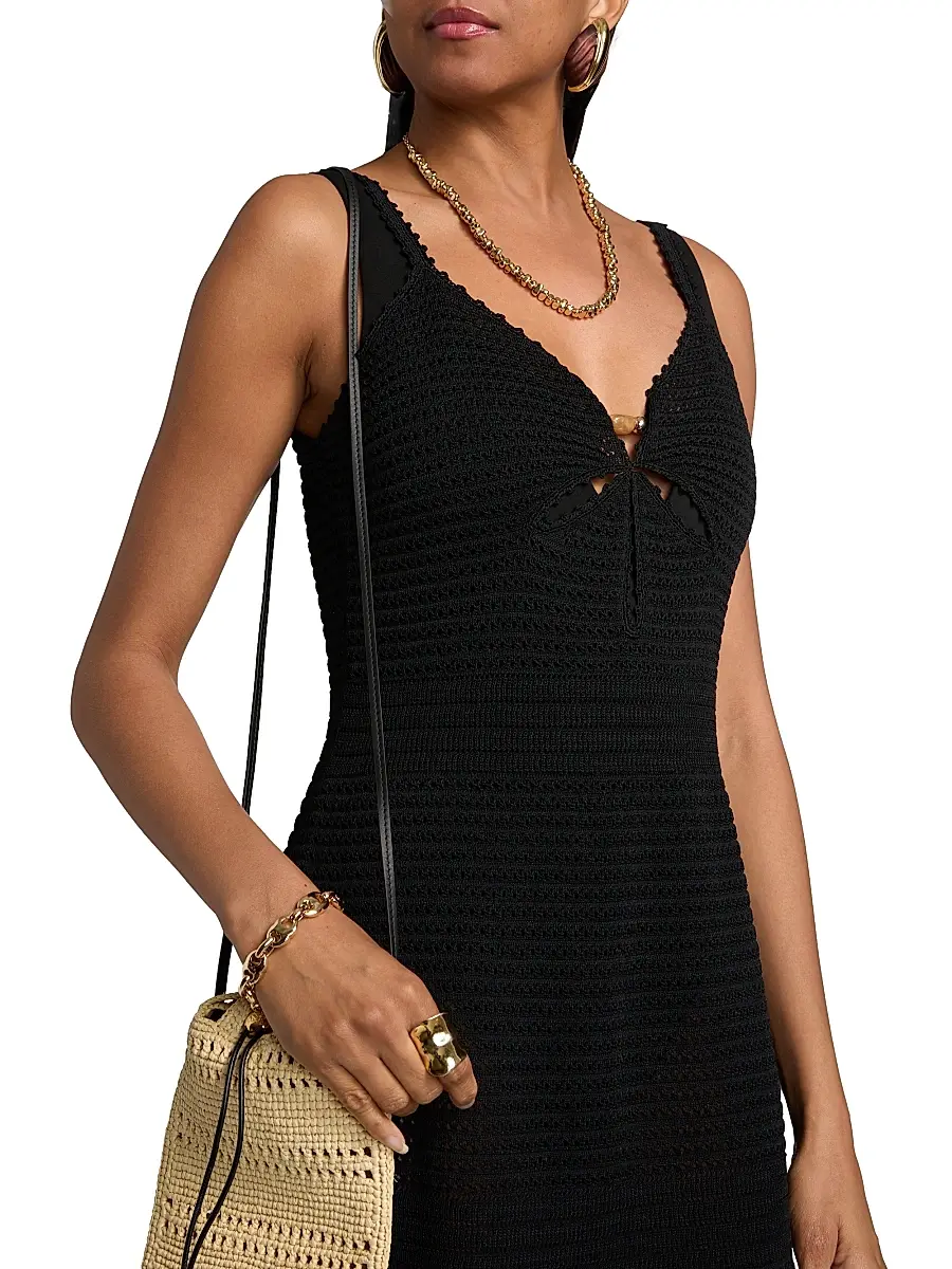 Milly Women's Knit Cover-Up Midi-Dress | Thumbnail 5 Milly Women's Knit Cover-Up Midi-Dress | Thumbnail 5