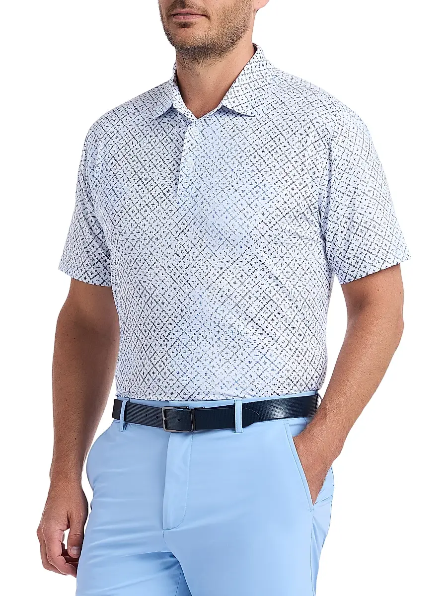 Robert Graham Men's Dalby Geometric Knit Polo Shirt | Thumbnail 4 Robert Graham Men's Dalby Geometric Knit Polo Shirt | Thumbnail 4