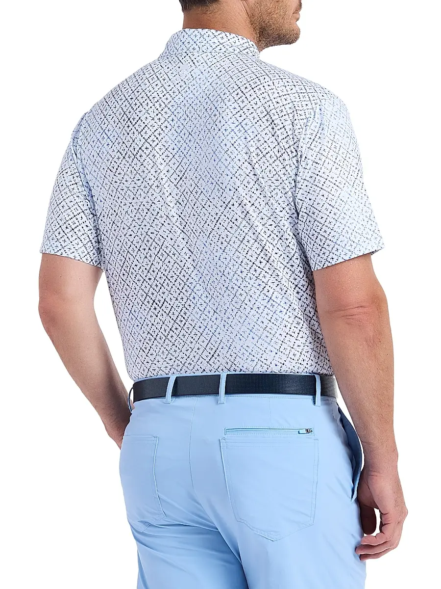 Robert Graham Men's Dalby Geometric Knit Polo Shirt | Thumbnail 5 Robert Graham Men's Dalby Geometric Knit Polo Shirt | Thumbnail 5