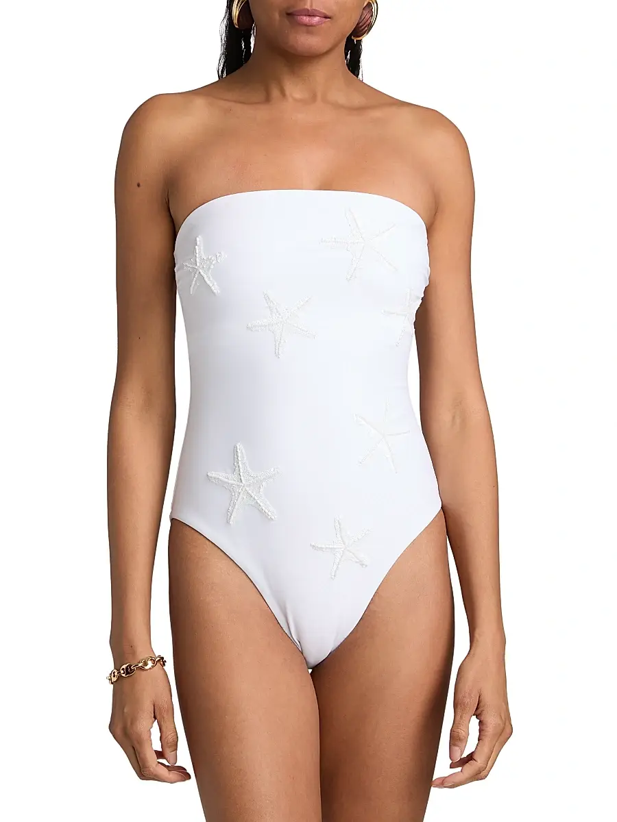 Milly Women's Starfish Sequined One-Piece Swimsuit | Thumbnail 3 Milly Women's Starfish Sequined One-Piece Swimsuit | Thumbnail 3