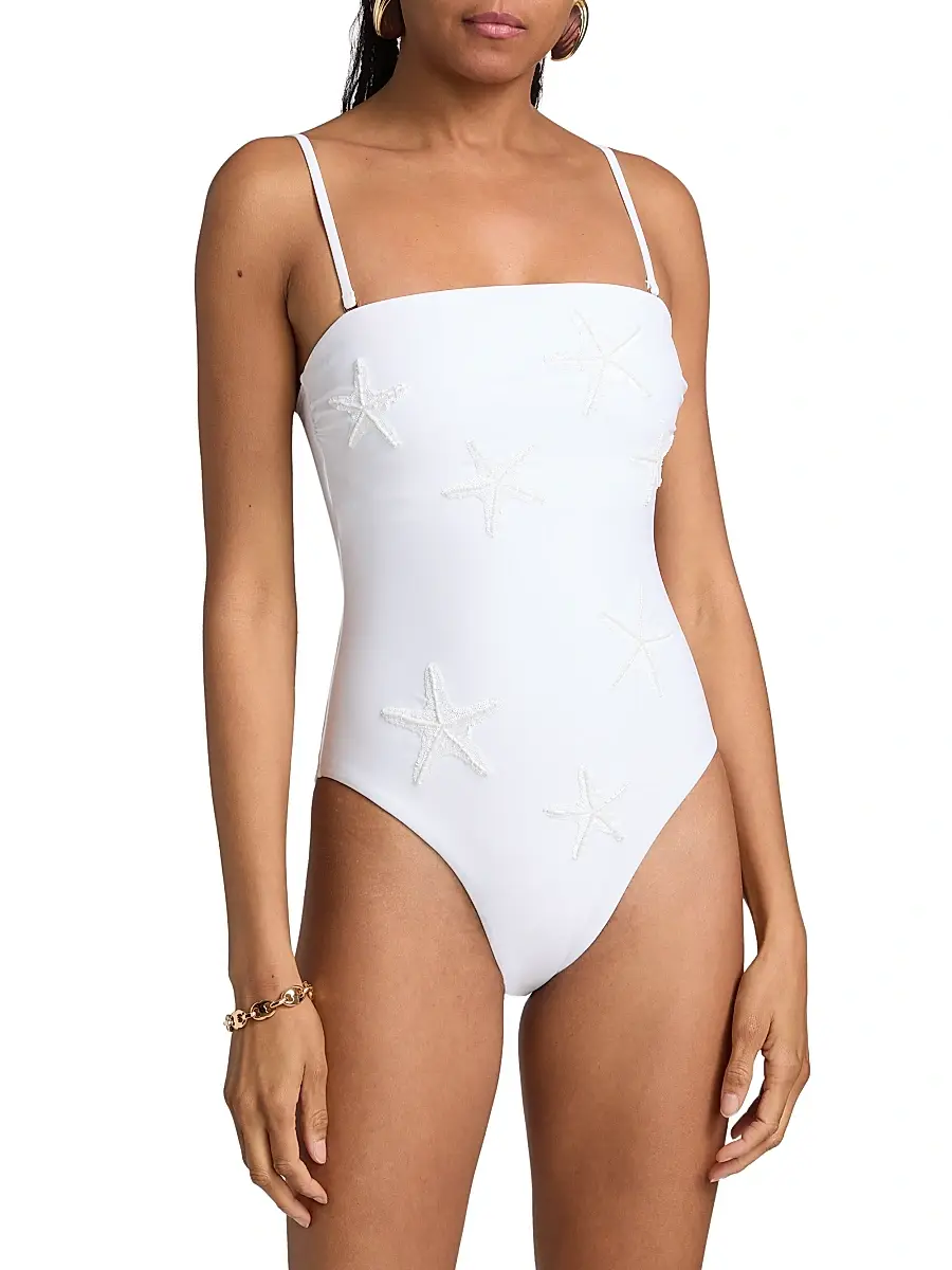 Milly Women's Starfish Sequined One-Piece Swimsuit | Thumbnail 5 Milly Women's Starfish Sequined One-Piece Swimsuit | Thumbnail 5