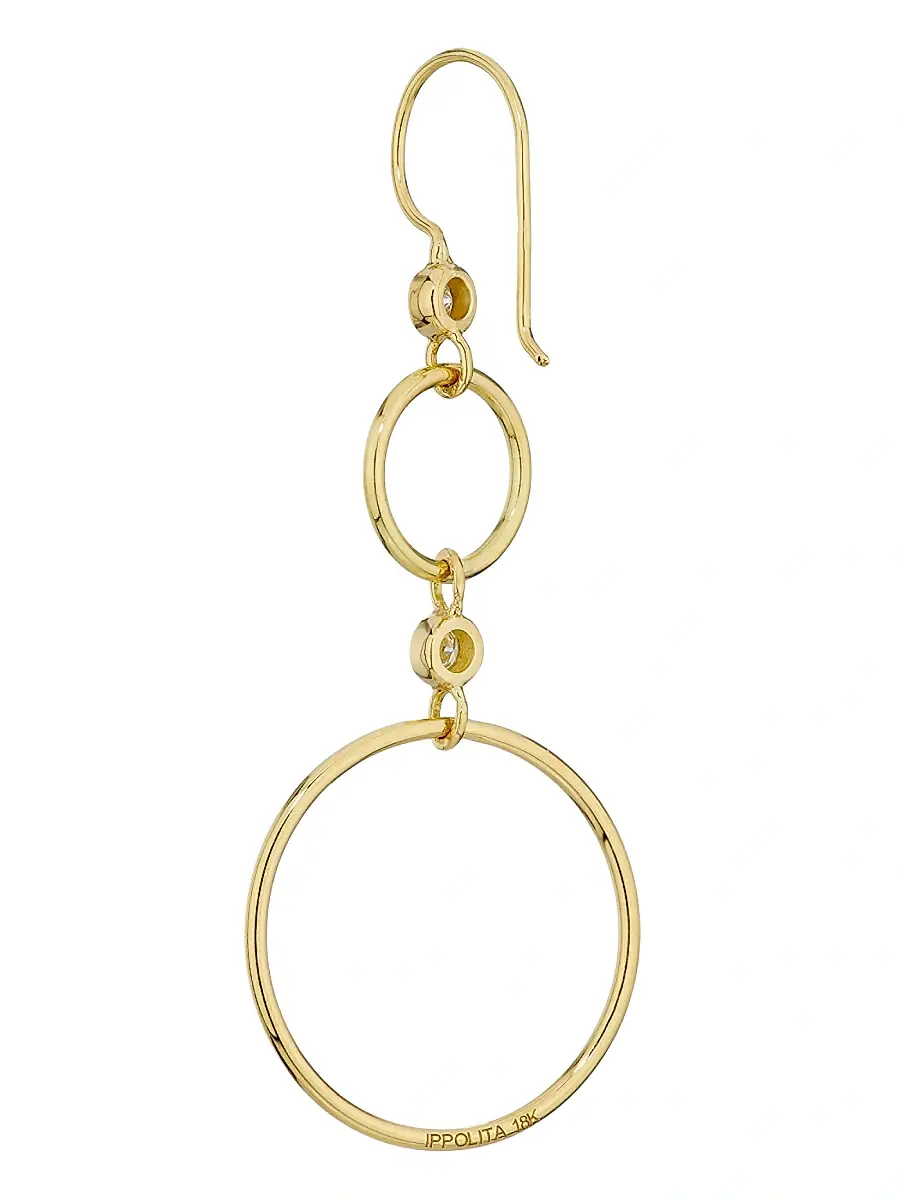 Ippolita Women's Stardust 18K Yellow Gold & 0.23 TCW Diamond Drop Earrings - Yellow Gold | Thumbnail 3 Ippolita Women's Stardust 18K Yellow Gold & 0.23 TCW Diamond Drop Earrings - Yellow Gold | Thumbnail 3