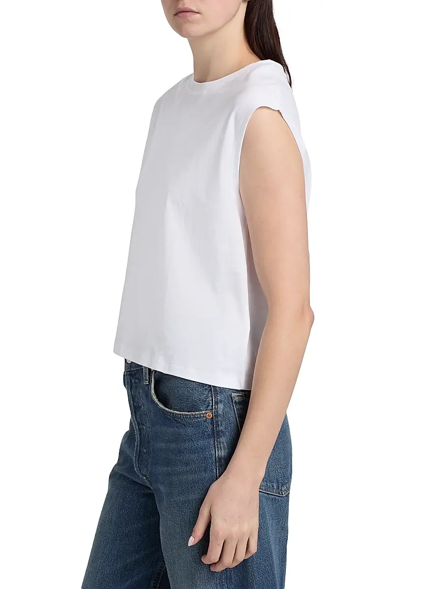 MAJESTIC FILATURES Women's Interlock Cotton Sleeveless Tank | Thumbnail 4 MAJESTIC FILATURES Women's Interlock Cotton Sleeveless Tank | Thumbnail 4