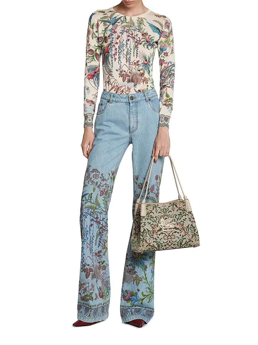 Etro Women's Printed Knit Crewneck Top | Thumbnail 2 Etro Women's Printed Knit Crewneck Top | Thumbnail 2