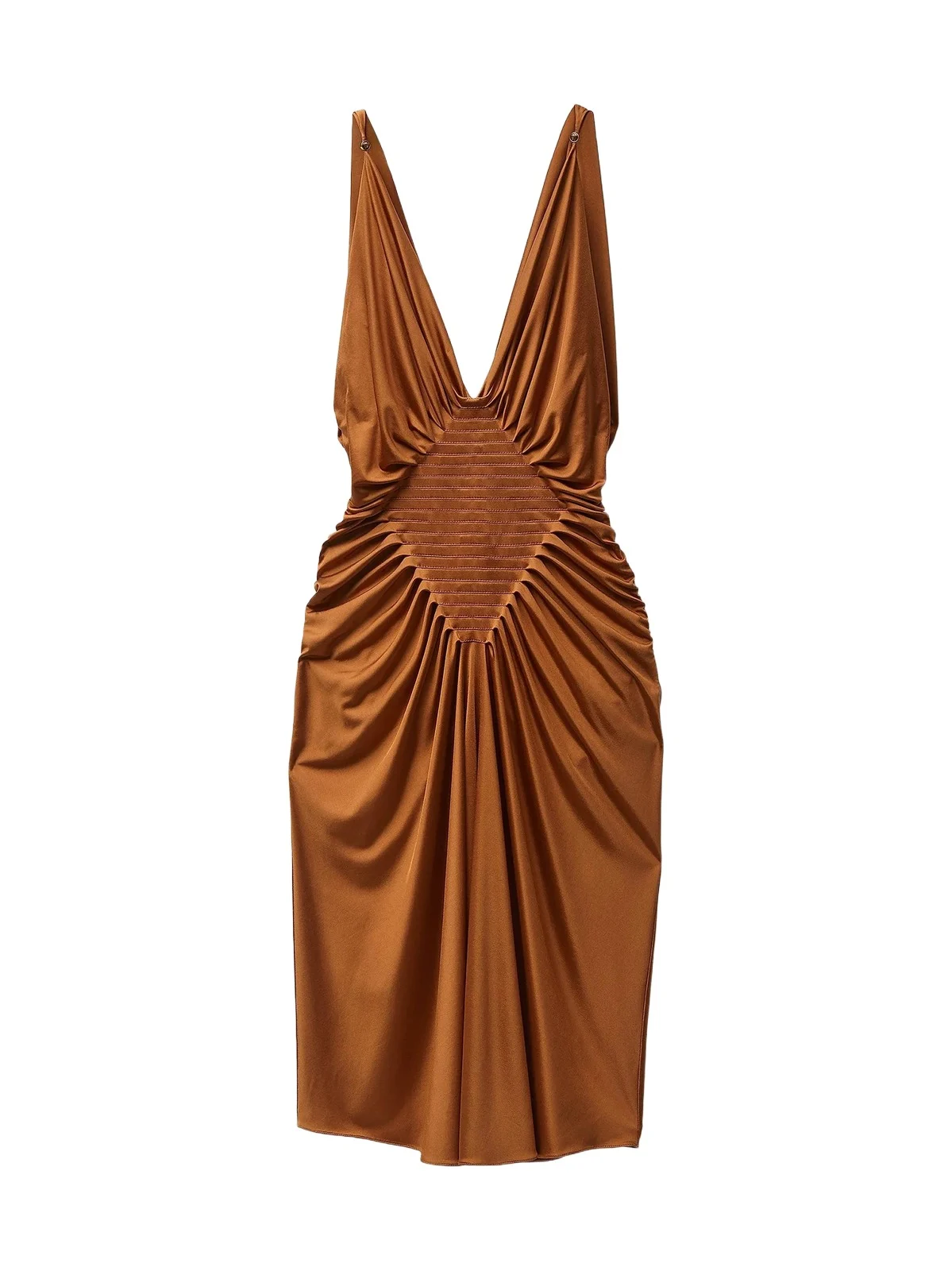 Versace Women's Gathered Jersey Knee-Length Cocktail Dress