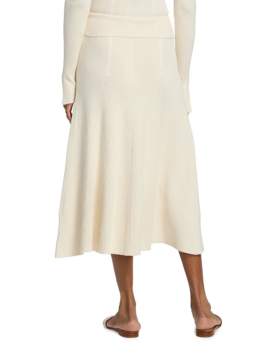 Zimmermann Women's Buttoned Rib-Knit Midi-Skirt | Thumbnail 5 Zimmermann Women's Buttoned Rib-Knit Midi-Skirt | Thumbnail 5