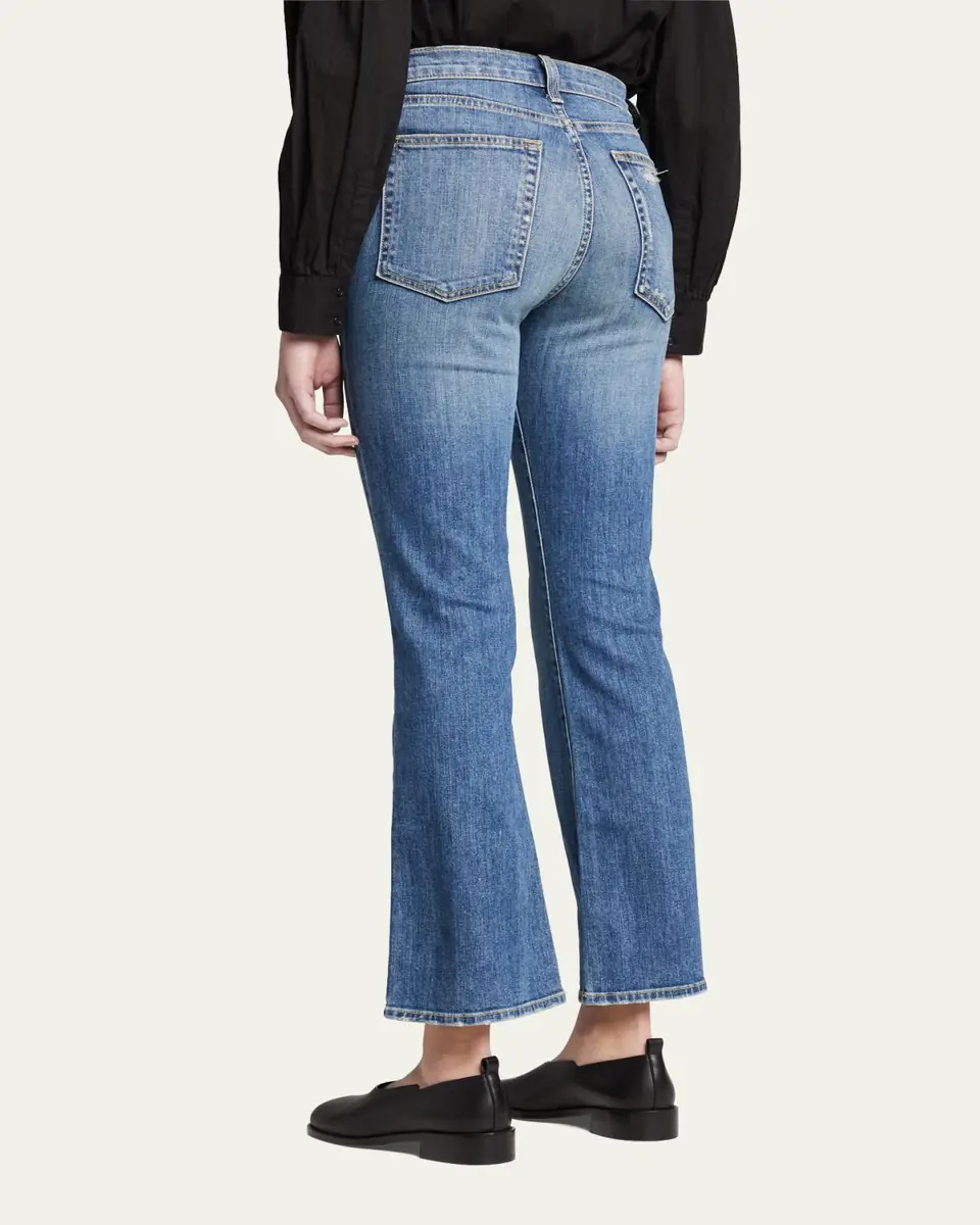 Nili Lotan Mid-Rise Bootcut Crop Jeans | Thumbnail 4