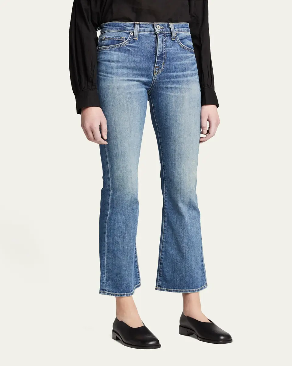 Nili Lotan Mid-Rise Bootcut Crop Jeans | Thumbnail 5