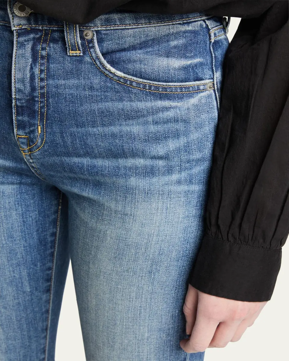 Nili Lotan Mid-Rise Bootcut Crop Jeans | Thumbnail 6